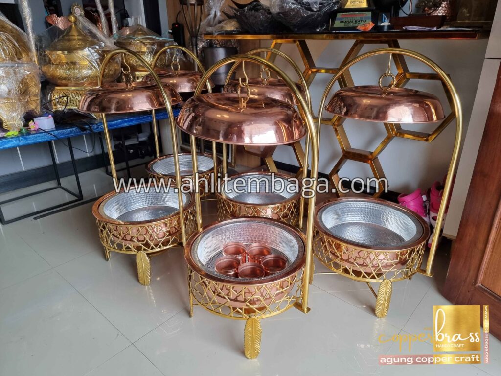 chafing dish tembaga kuningan