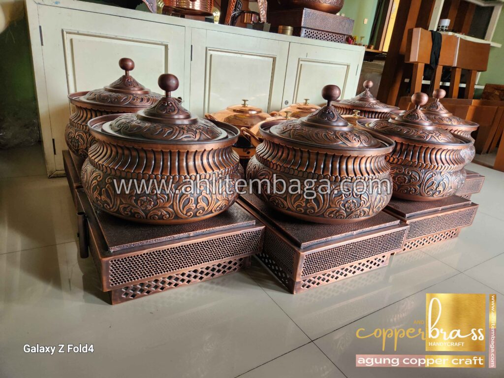 chafing dish tembaga kuningan